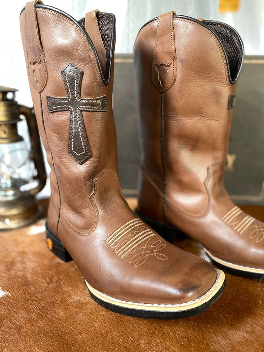 Bota Texana Cano Longo Masculina, Cruz